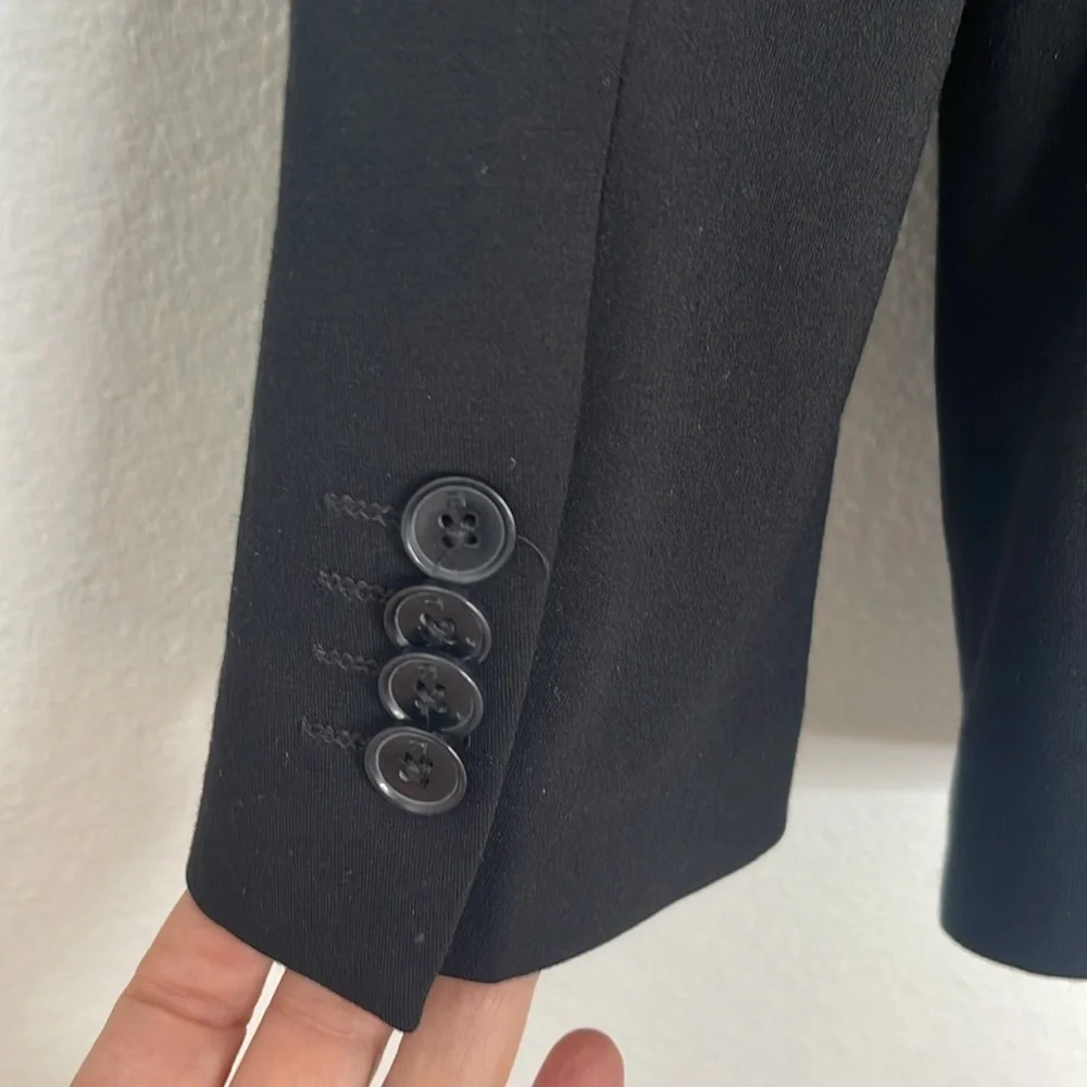 Scotch & Soda Black Stretch Unlined Casual Double Vent Blazer Size Large